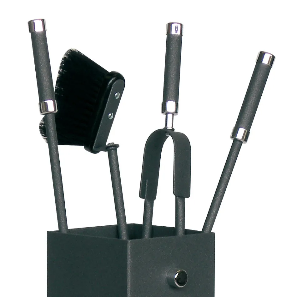 Square Metal Tool Holder and 4 Accessories Made in Italy - Iena Viadurini