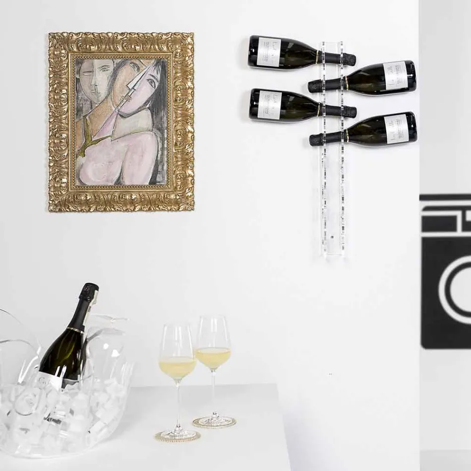 Transparent Bottle Wall Holder Baby Small L6xH60xP11cm Viadurini