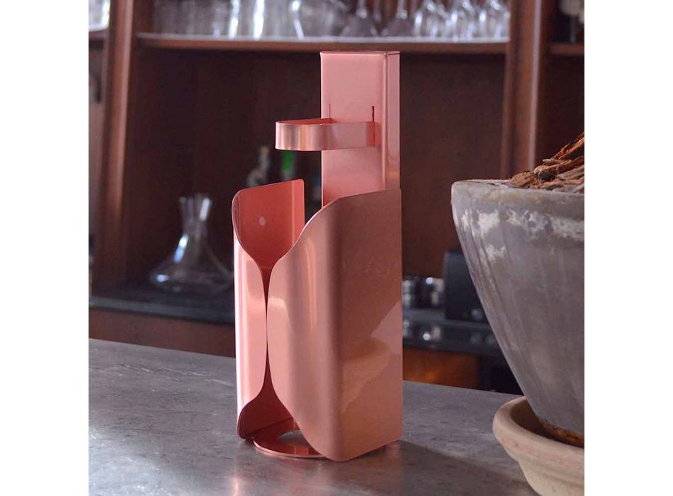 Dispenser Holder in Gold Plated Steel and in 7 Finishes Made in Italy - Aldesira Viadurini