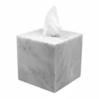 Modern Handkerchief Holder in White Carrara Marble Made in Italy - Rafa Viadurini