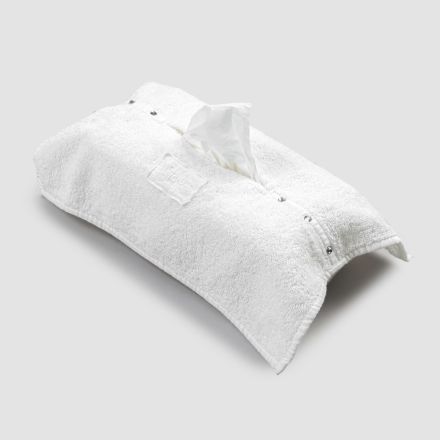 Italian Luxury Cotton and Crystal Sponge Tissue Holder, 2 Pieces - Clinix Viadurini