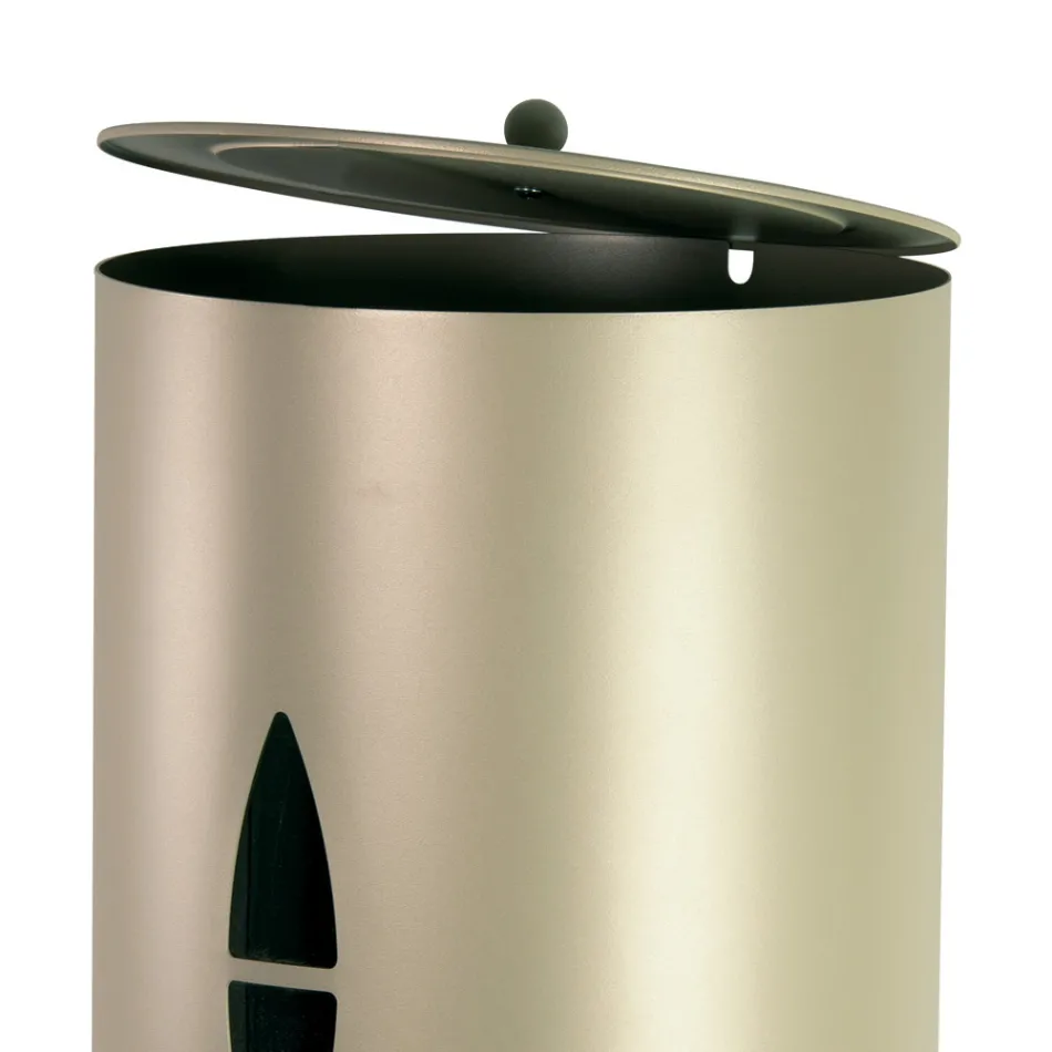 Pellet holder with lid, broom and shovel Made in Italy - Cacatua Viadurini