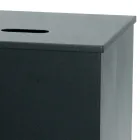 Square Pellet Holder in Black Painted Steel and Wheels Made in Italy - Parrot Viadurini