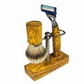 Razor Holder and Shaving Brush, Made in Italy Artisan Product - Diplo