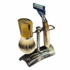 Razor Holder and Handmade Shaving Brush Made in Italy - Diplo Viadurini