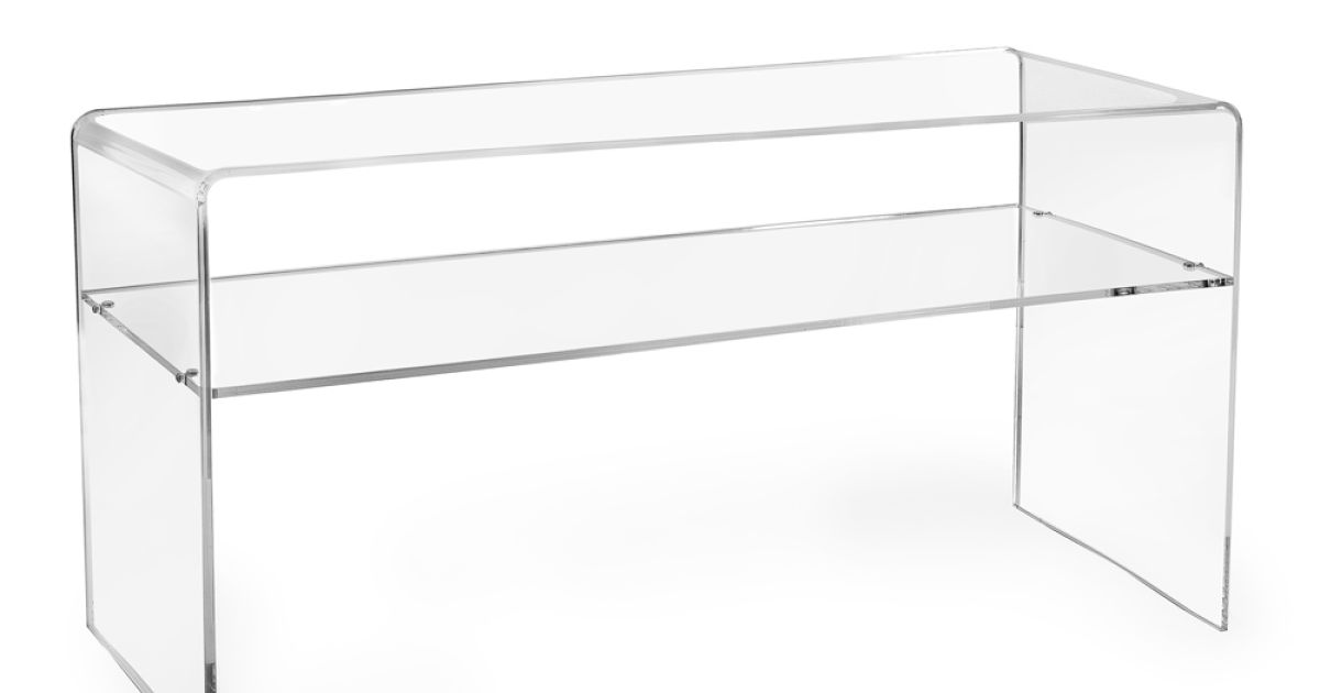 TV Stand in Transparent Plexiglass Made in Italy