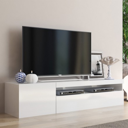 Italian Design Living Room Wooden TV Stand with Open Compartment - Suzana Viadurini