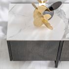 TV stand in MDF and ceramic with 2 doors and 2 drawers with soft closing - Clak Viadurini