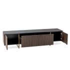 TV stand in MDF and ceramic with 2 doors and 2 drawers with soft closing - Clak Viadurini