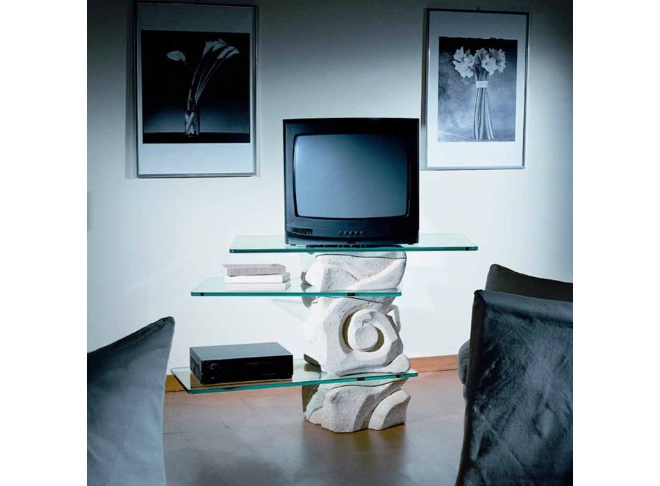 Contemporary Agape contemporary stone and crystal TV set Viadurini