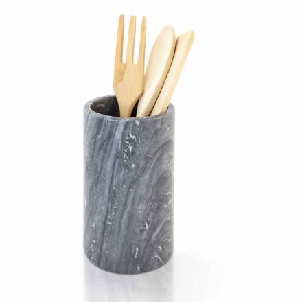 Kitchen Tool Holder in White Gray or Black Marble Made in Italy - Tulvio Viadurini