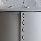 Oval laundry basket in Riky regenerated leather made in Italy Viadurini