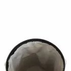 Oval laundry basket in Riky regenerated leather made in Italy Viadurini