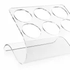 Free Standing Bottle Holder for 6 Bottles in Transparent Plexiglass - Tanatin Viadurini