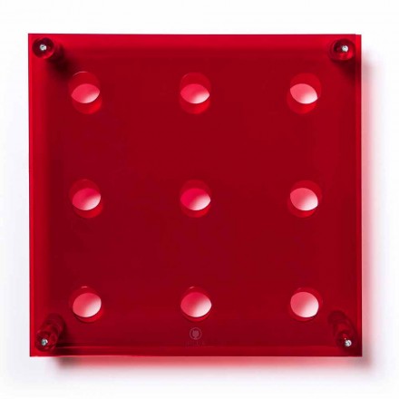 Wallet Amin Big L45xH45xP13,6cm red transparent wall Viadurini