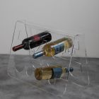 Floor Wine Bottle Holder in Transparent Acrylic Crystal - Dappino Viadurini