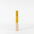 Modern Candle Holder in Solid Pine Wood with Colored Details - Candor Viadurini