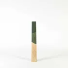 Modern Candle Holder in Solid Pine Wood with Colored Details - Candor Viadurini