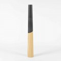 Modern Candle Holder in Solid Pine Wood with Colored Details - Candor