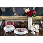 Design Candle Holder in Brass and White Carrara Marble Made in Italy - Bevis Viadurini