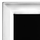 Photo Frame in Silver, Glass and Wood Vertical Design Made in Italy - Tancredi Viadurini