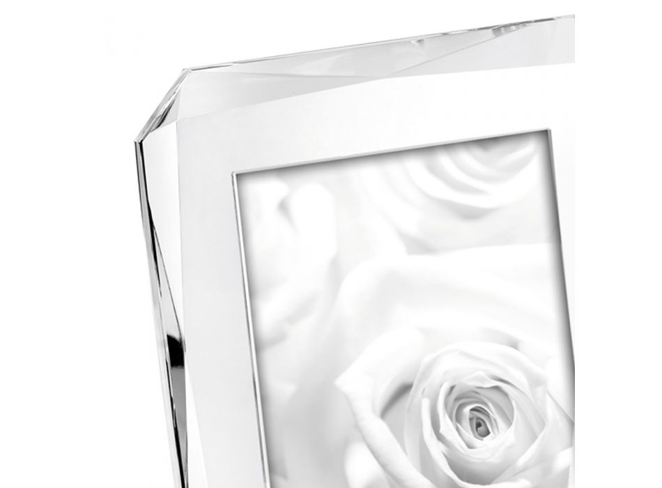 Square Table Photo Frame in Crystal Italian Luxury Design - Alighieri Viadurini