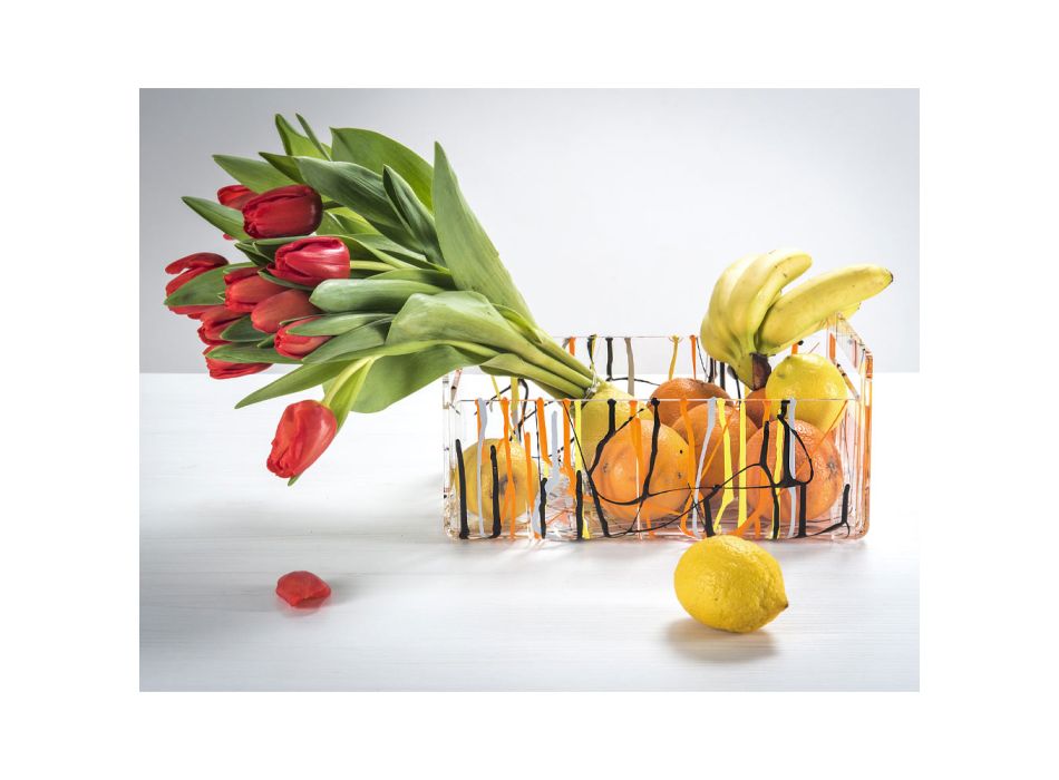 Modern Colored Plexiglass Fruit Bowl Made in Italy - Multifruits Viadurini