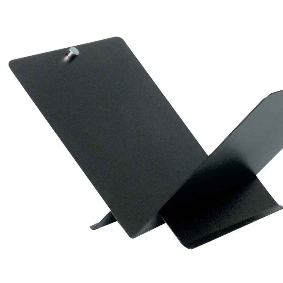 Wood holder in the shape of an open book in metal or steel Made in Italy - Falco Viadurini
