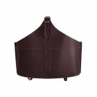 Indoor firewood holder with wheels in Fabia modern regenerated leather Viadurini