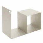 Indoor Wood Holder in Colored Steel with Coffee Table Made in Italy - Cecio Viadurini