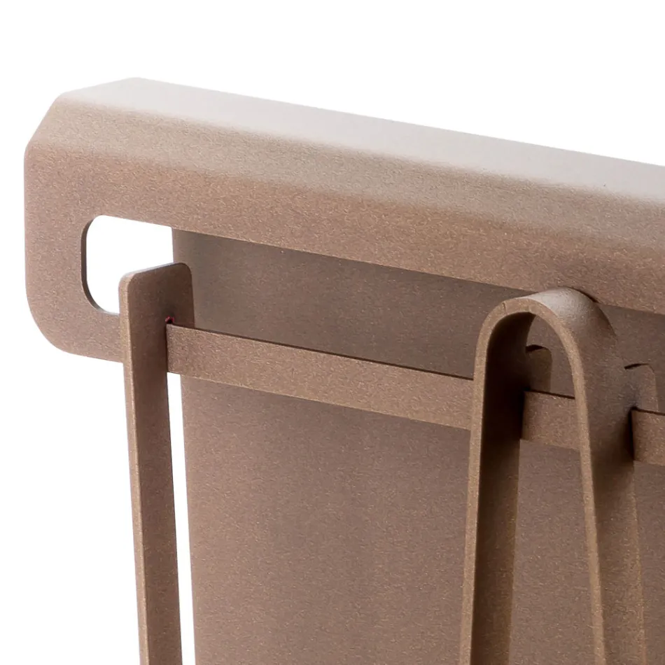 Indoor Firewood Holder in Brown Steel Made in Italy with Tools - Volturno Viadurini