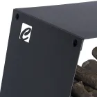 Modern Floor Log Holder in Painted Steel Made in Italy - Demetra Viadurini