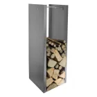 Modern Log Holder in Painted Steel Made in Italy - Patrik Viadurini