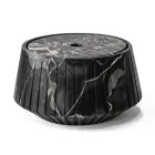 White Carrara Marble or Black Portoro Design Striped Storage Holder - Cairo Viadurini