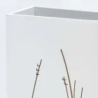 White Umbrella Stand in Decorated Wood Modern Rectangular Design - Filigrano Viadurini