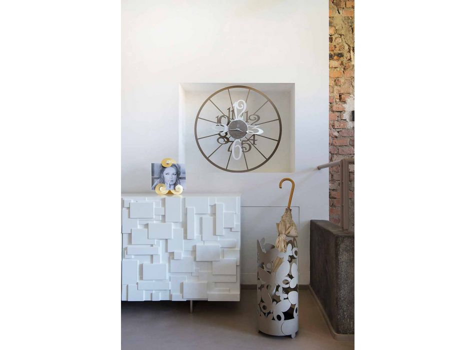 Design Umbrella Stand with Iron Butterflies Made in Italy - Maura Viadurini