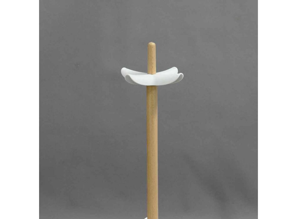 Design umbrella stand in natural beech and Nurri polypropylene Viadurini
