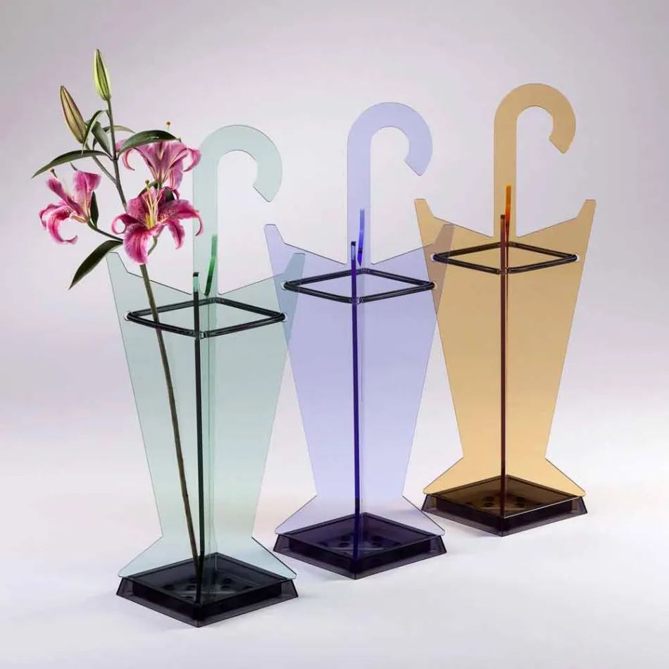 Modern Design Umbrella Stand in Methacrylate Colarato Made in Italy - Daddy Viadurini