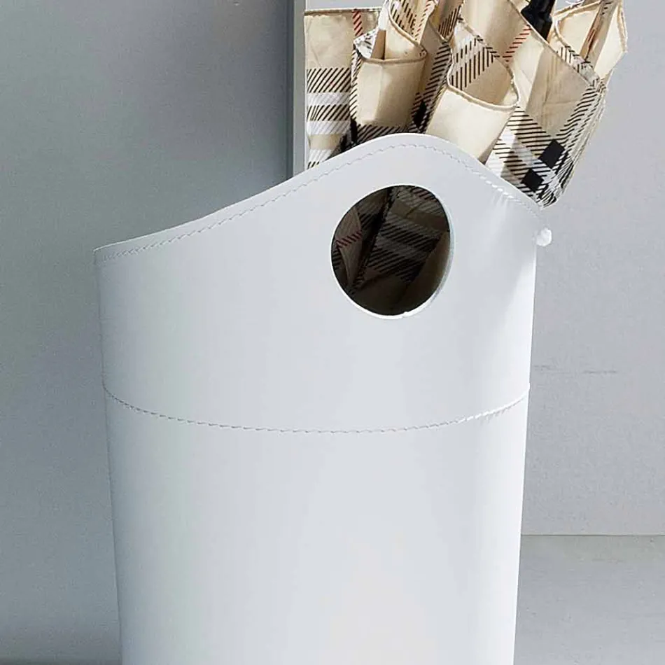 Umbrella stand in regenerated leather of Pluvia handmade design Viadurini