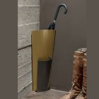 Umbrella stand in gold and bronze painted sheet metal Made in Italy - Azalea Viadurini