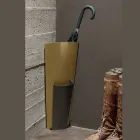 Umbrella stand in gold and bronze painted sheet metal Made in Italy - Azalea Viadurini