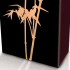 Umbrella Stand in Dark or White Wood with Modern Design Decorations - Cannabambu Viadurini