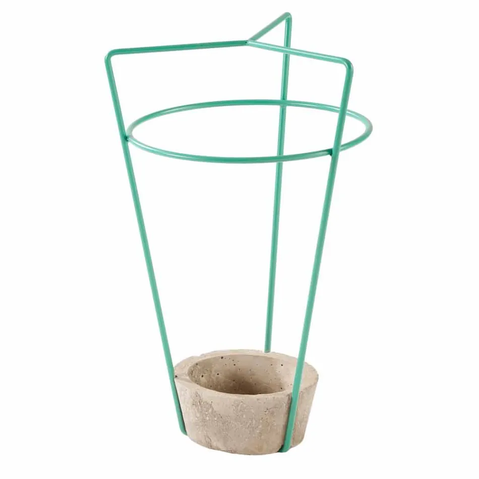 Umbrella Stand in Colored Metal and Concrete of Modern Italian Design - Rachid Viadurini