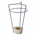 Umbrella Stand in Colored Metal and Concrete of Modern Italian Design - Rachid