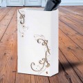 Modern Elegant Umbrella Stand in Dark or White Wood with Decorations - Poesia