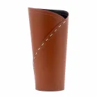 Modern umbrella stand in regenerated Katrina leather, made in Italy Viadurini