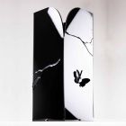 Black Plexiglass Umbrella Stand with 3D Engravings and Decorations, Modern Design - Farfo Viadurini