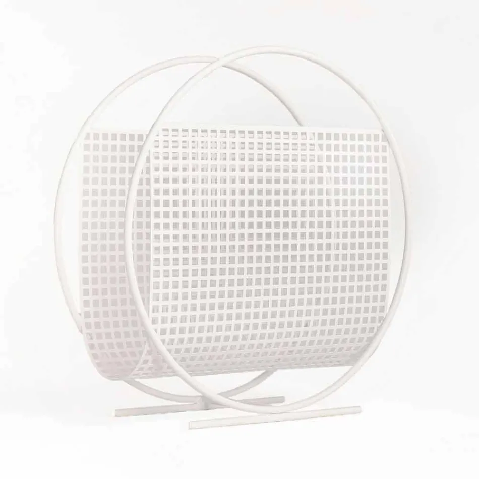 Round Design Steel Magazine Rack Made in Italy - Ladle Viadurini