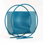 Round Design Steel Magazine Rack Made in Italy - Ladle Viadurini