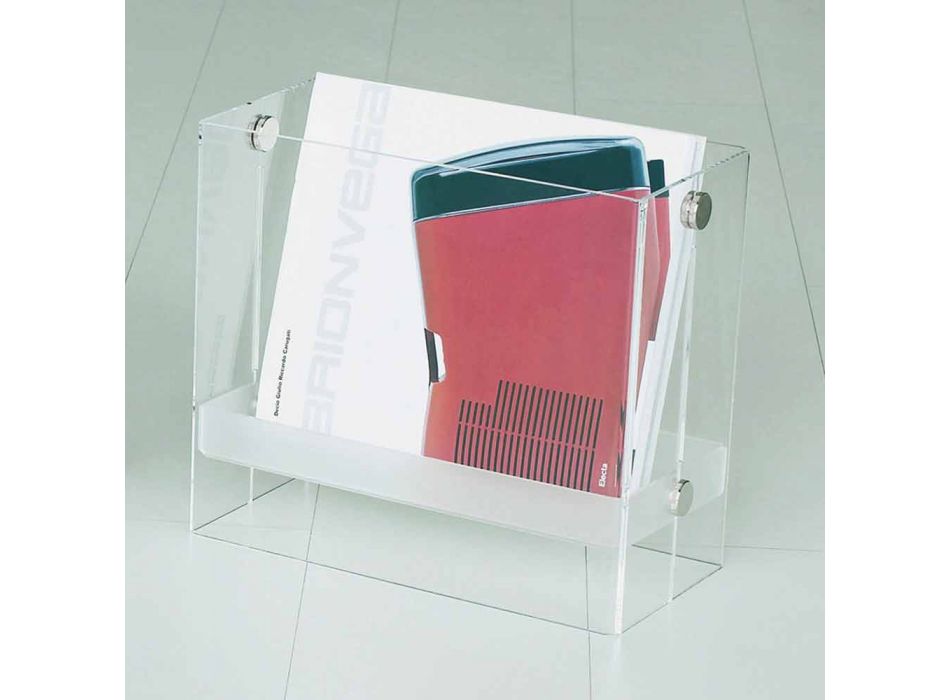 Magazine rack of modern design in transparent Tanko methacrylate Viadurini